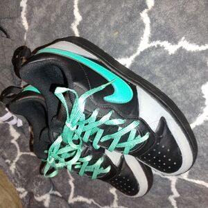 Kids Black and Teal Sneakers
